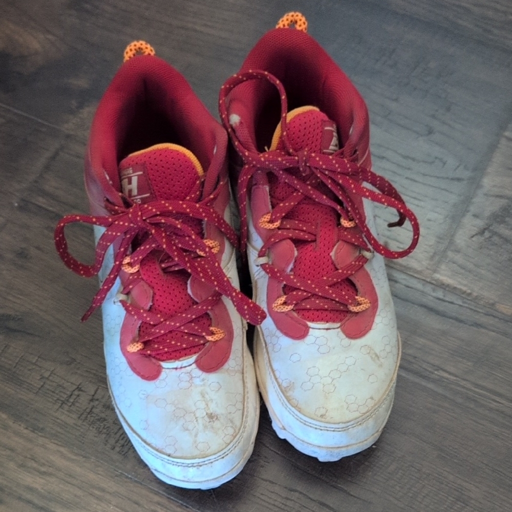 Under Armour Kids Red and White Sneakers